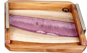 PRUCIOZ Metallic Coffee Brown Resin Art Serving Tray Tray Price in ...