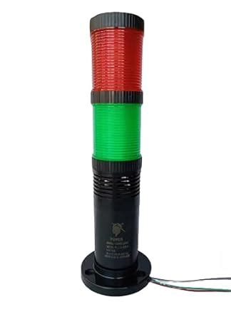 Power Make 2 Tier LED Signal Tower Lamp Light with Buzzer, 220V AC & 24 ...