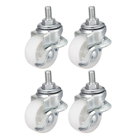 uxcell 1.5 Inch Swivel Caster Wheels PP 360 Degree Threaded Stem Caster ...