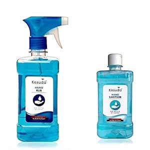 kesuda 1 Liter LIQUID Hand Sanitizer Spray With 500ml GEL With flipflop ...