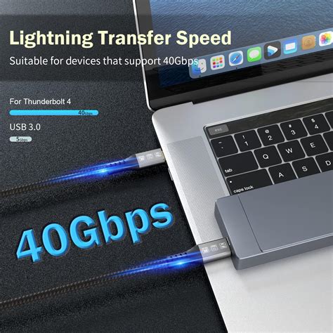 Angusplay USB 4 Cable for Thunderbolt 4 Cable 6.6ft, 40Gbps India | Ubuy