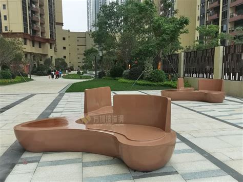 深圳小区玻璃钢花瓣休闲椅户外公共创意休息椅 - 方圳玻璃钢