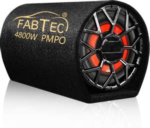 CARZEX 10 Inch Active Super Bass Tube Subwoofer for Car Subwoofer with ...