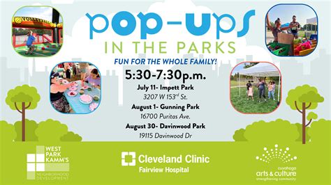 Pop Ups in the Parks, West Park Kamm’s Neighborhood Development at ...