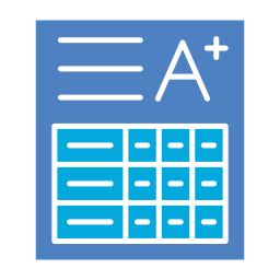 Report card - Free education icons