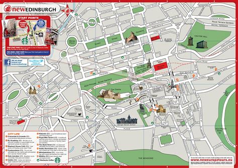 Edinburgh Attractions Map Pdf Free Printable Tourist Map Edinburgh