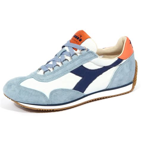 sneaker uomo light blue DIADORA HERITAGE 1975 EQUIPE STONE WASH shoe man