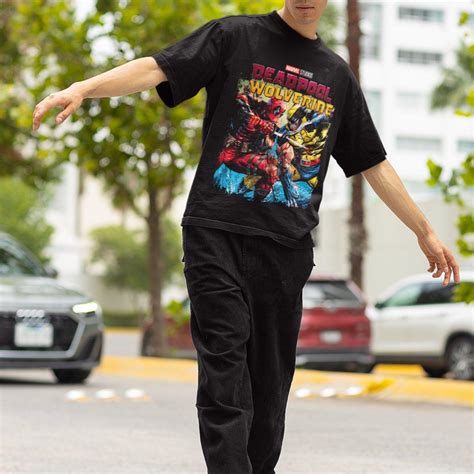 Buy Deadpool & Wolverine Showdown Oversize T-shirt Online – THREADGODS