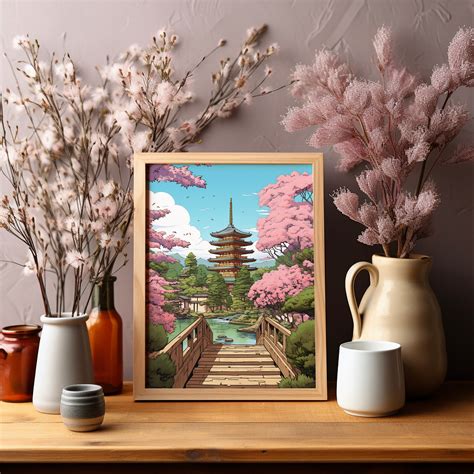 Japanese Art Print Cherry Blossom Wall Art Cherry Blossom - Etsy