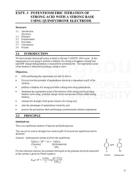 Potentiometric titration of strong acid with strong base using ...