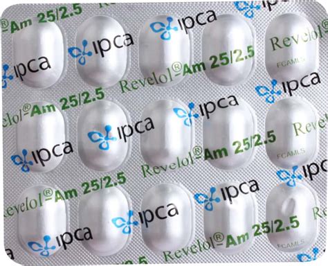 Revelol Am 25/2.5mg Strip Of 15 Tablets: Uses, Side Effects, Price ...