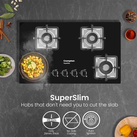 Crompton SuperSlim Gas Hob 78cm 4 Burner : Buy Crompton SuperSlim Gas ...