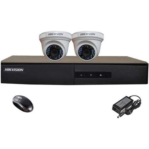 Hikvision DS-7204HGHI-F1 4CH DVR, 2(DS-2CE56COT-IRP) Dome Cameras (with ...