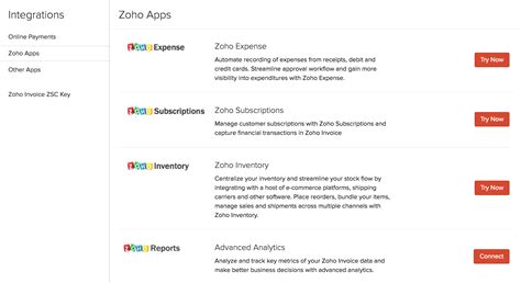 Image result for Zoho API Integrations Screenshots