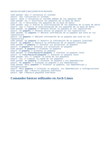 Image result for Arch Linux Terminal Commands