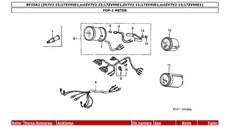 bf25a2 – Section FOP-1 METER parts diagram