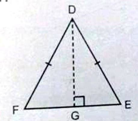 figure ∆DEF is an isosceles triangle in which DE=DF and DL is median of ...