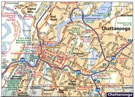Detailed maps cities TN Chattanooga, Clarksville, Knoxville, Memphis ...
