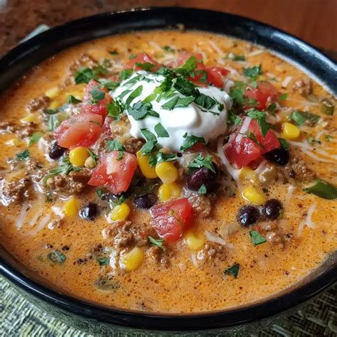 Quick & Easy Creamy Chicken Taco Soup in 30 Minutes