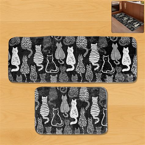2 Pc Kitchen Floor Mat Set (40x60 cm & 45x120 cm)– Natation.in