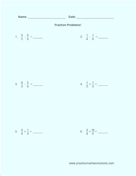 Fraction Practice Problems 的图像结果