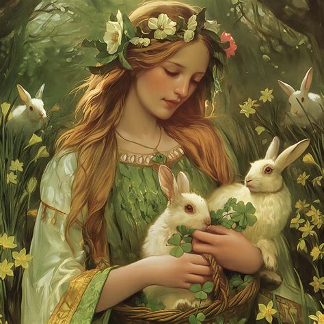 Goddess Ostara II, Easter Goddess of Spring, Nature, Anglo-saxon ...