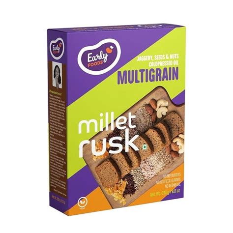 Early Foods - Mulitgrain Rusks | Millet Rusk Sugar Free | No Maida Rusk ...