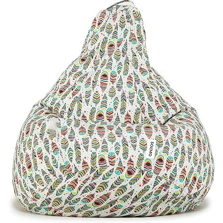 Amazon Brand - Solimo Luxe Fur XXXL Bean Bag Cover Without Beans (Beige ...