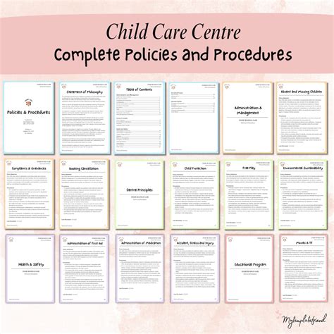 Child Care Policies and Procedures Complete Template - Etsy