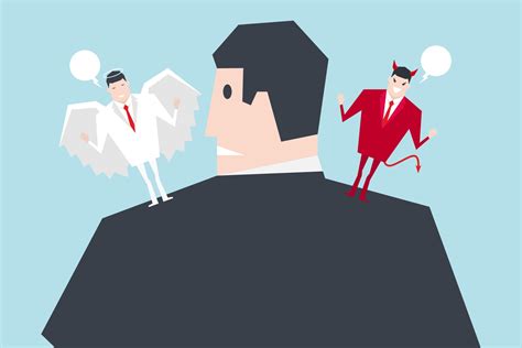 Angel And Devil On Shoulder