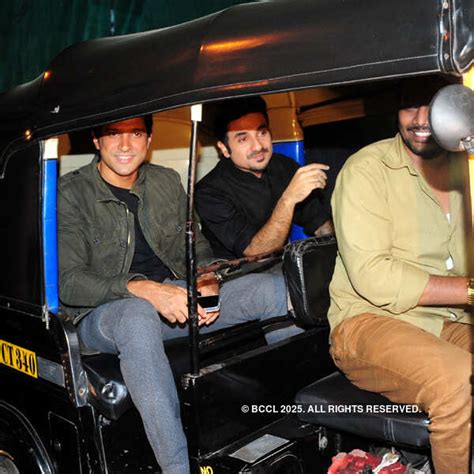 Farhan Akhtar and Vir Das enjoy a rickshaw ride during the promotion of ...