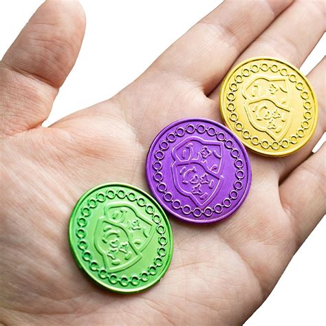 Buy GiftExpress 144PC Mardi Gras Plastic Coins Assorted Metallic Gold ...
