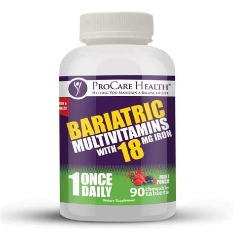 Buy ProCare Health 1 per Day! Bariatric MultiVitamin Chewable with 18mg ...