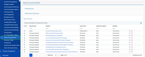 Survey - Master Question Bank