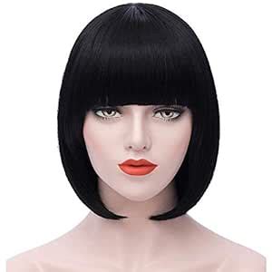 D-DIVINE Women short full head Bob hair wig with stylish Cosplay Party ...