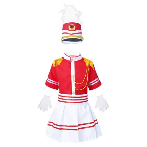 YONGHS Unisex Girls Boys Marching Band Costume Uniform Sets Jacket ...
