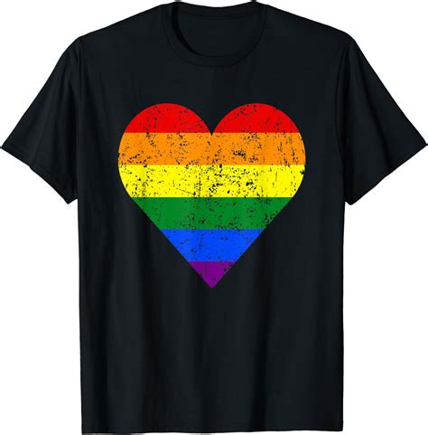 Amazon.com: LGBT Gay Lesbian Pride Month Vintage Flag T-Shirt: Clothing