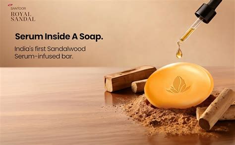Buy Santoor Royal Sandal Detan Pack | 6 Soaps (125g Each) + Free Serum ...