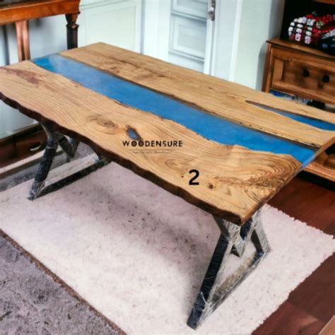 Buy Wooden Resin Epoxy Dining Room Table Online