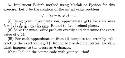 Image result for Using Euler's Method in MATLAB