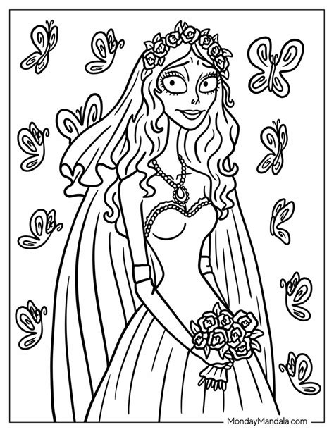 Image result for Corpse Bride Emily Coloring