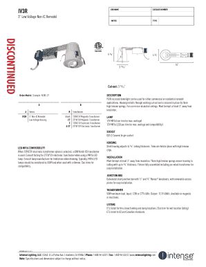 IV3R - Intense Lighting - Fill and Sign Printable Template Online