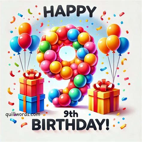 67 Perfect Happy 9th Birthday Wishes, Quotes and Images 2026 - QuillWords