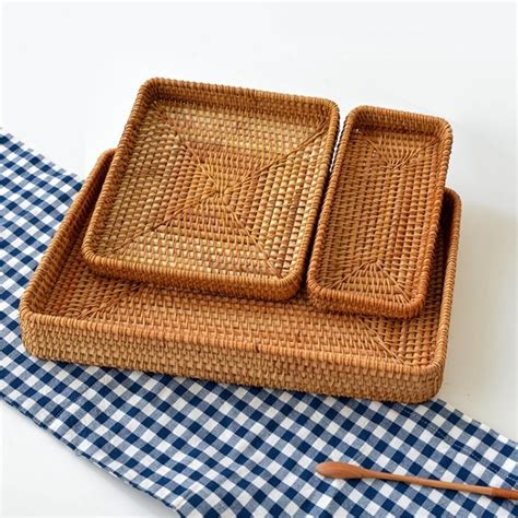 The Assam Admiration Cane Square Tray Set : Amazon.in: Home & Kitchen