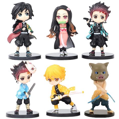 Buy RVM Toys Demon Slayer Action Figure Set of 6 Size 7-8CM Toy for Car ...