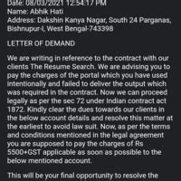 The Resume Search — They are Asking for money