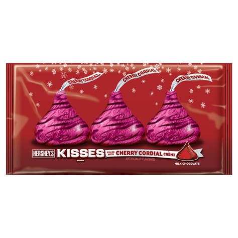 Hershey's Holiday Kisses Milk Chocolate Filled with Cherry Cordial ...