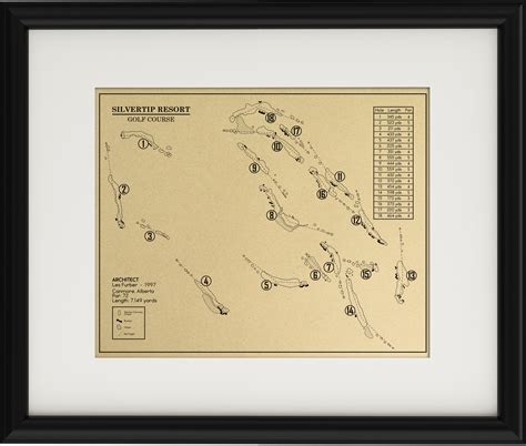 Silvertip Resort Golf Course Outline (Print) – GolfBlueprints