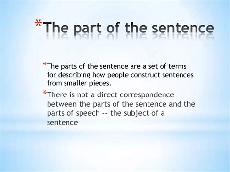 Parts of a sentence | PPTX