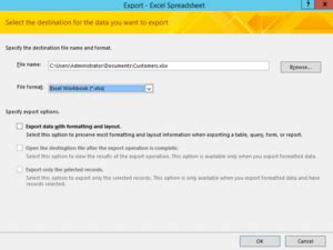 Image result for Access Database Export to Excel